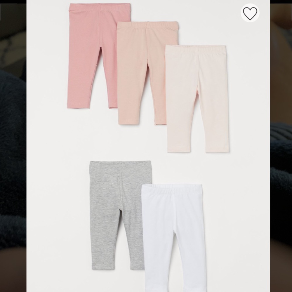 NWT H&M baby girl leggings - 5 pack - 4-6 months